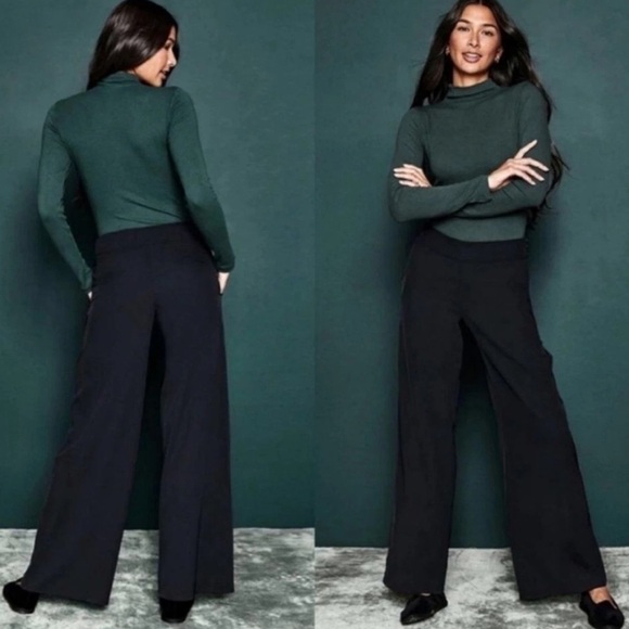 Summersalt Black Perfect Wide Leg Side Zip High Rise Pant Size S - Picture 12 of 12